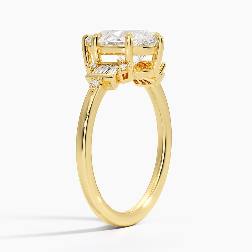 Daphne Art Deco Ring (1/8 ct. tw.) - Pear Cut Center Stone
