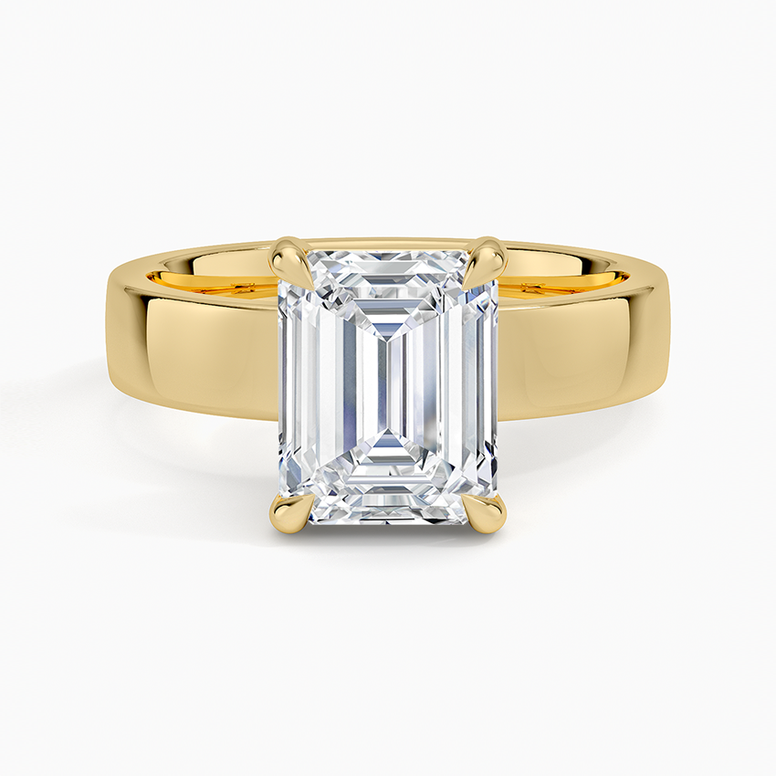 Peyton 4mm Solitaire Ring - Emerald Cut Center Stone