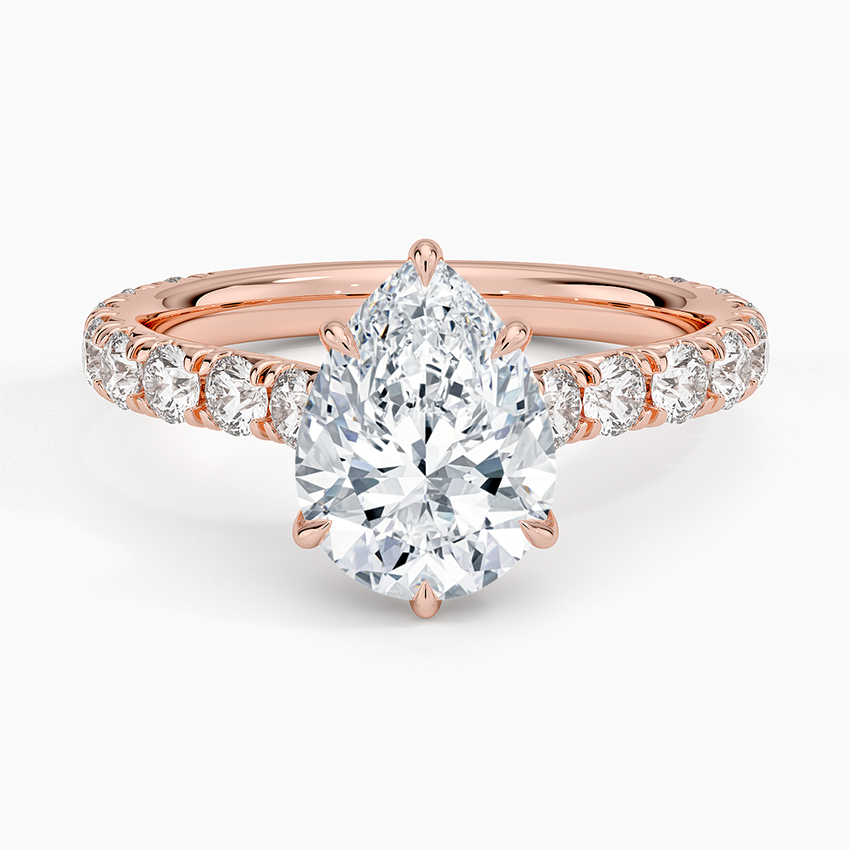 Anthology Three-Quarter Coverage Diamond Ring (7/8 ct. tw.) - Pear Center Stone