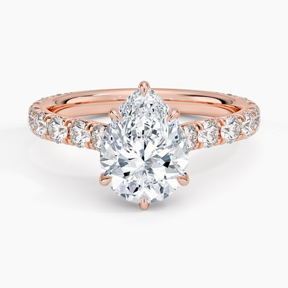 Anthology Three-Quarter Coverage Diamond Ring (7/8 ct. tw.) - Pear Center Stone