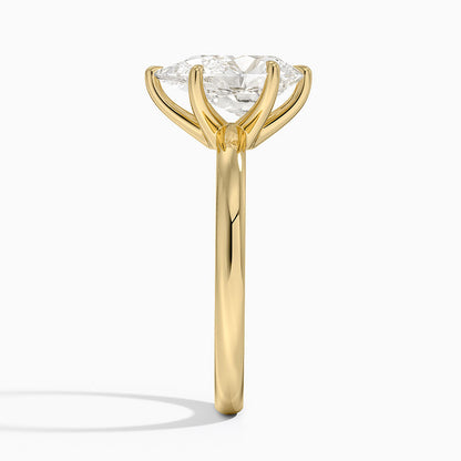 Fairmined 2mm Six-Prong Solitaire Ring - Pear Center Stone