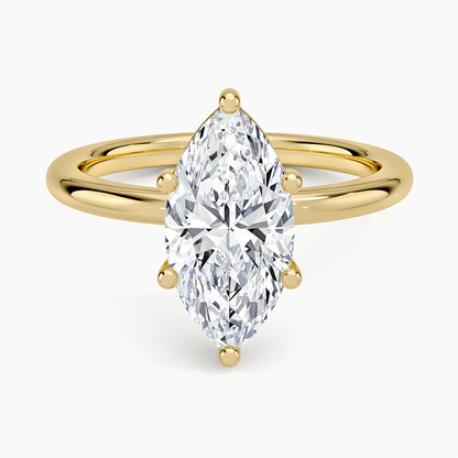 Sydney Perfect Fit 2mm Solitaire Ring - Marquise Center Stone