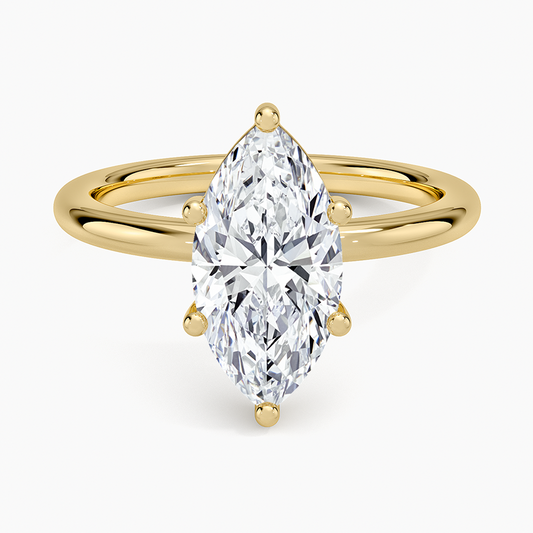 Sydney Perfect Fit 2mm Solitaire Ring - Marquise Center Stone