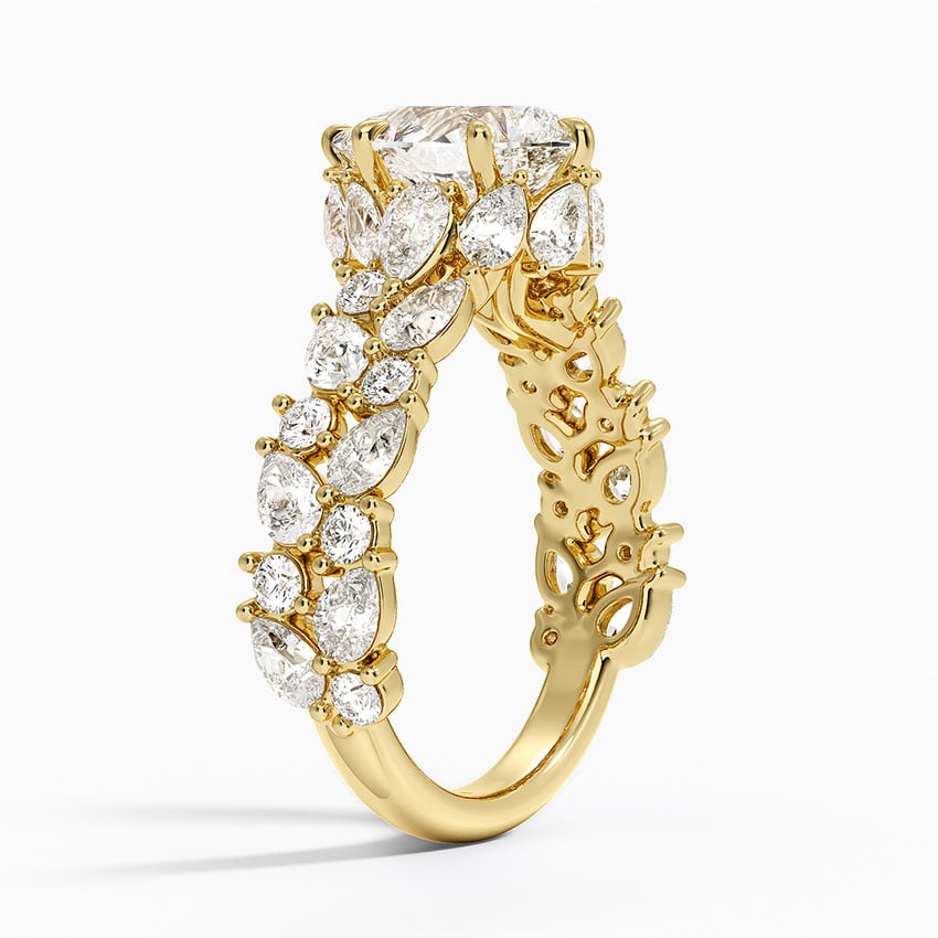 Olivetta Double Row Diamond Ring (2 1/2 ct. tw.) - Pear Center Stone