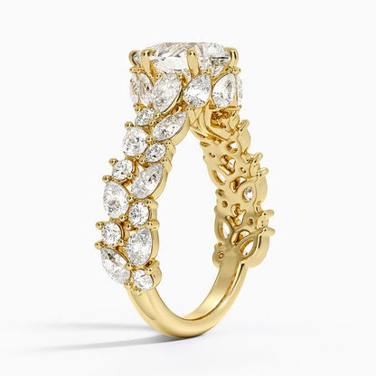 Olivetta Double Row Diamond Ring (2 1/2 ct. tw.) - Pear Center Stone