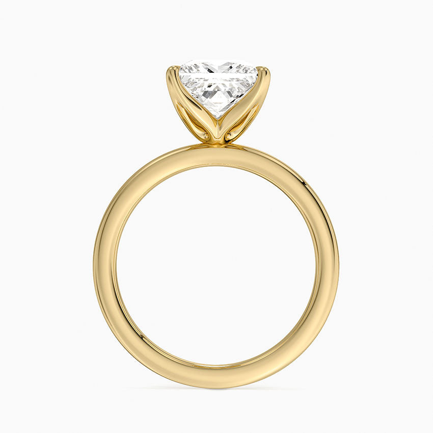2mm Petite Elodie Perfect Fit Solitaire Ring - Princess Cut Center Stone