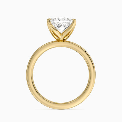 2mm Petite Elodie Perfect Fit Solitaire Ring - Princess Cut Center Stone
