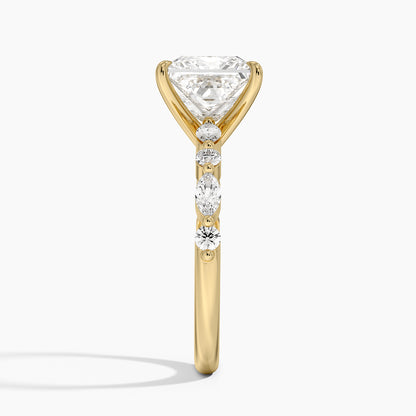 Versailles Half Coverage Diamond Ring (1/3 ct. tw.) - Princess Cut Center Stone