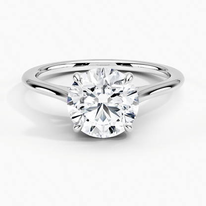 1.4mm Provence Solitaire Ring - Round Center Stone