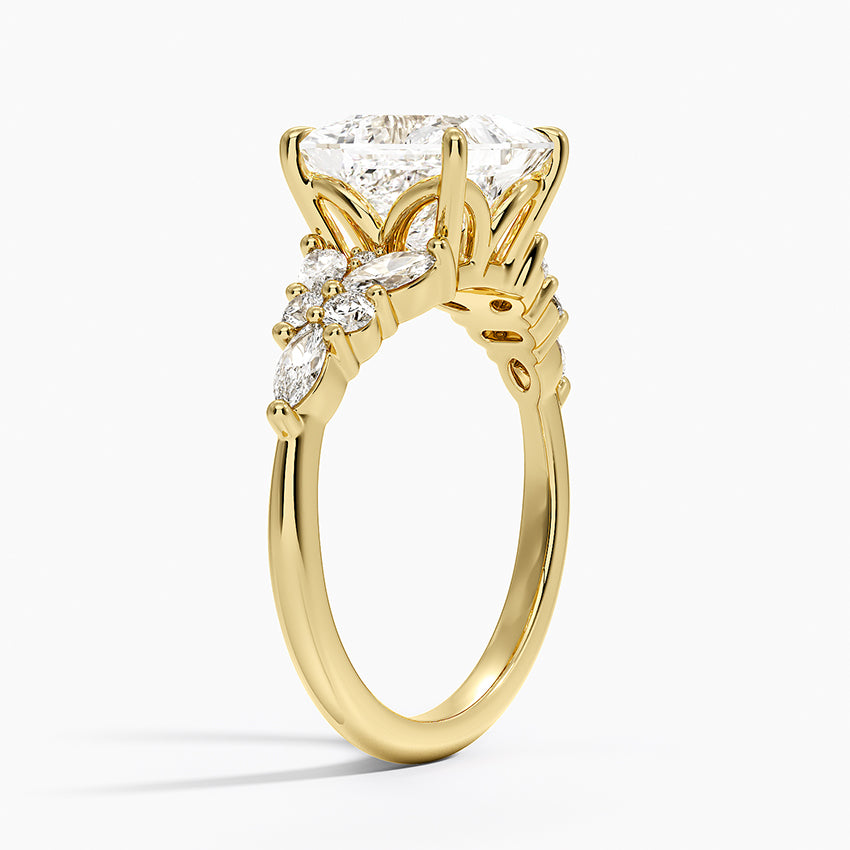 Nadia Taper Diamond Ring - Princess Cut Center Stone