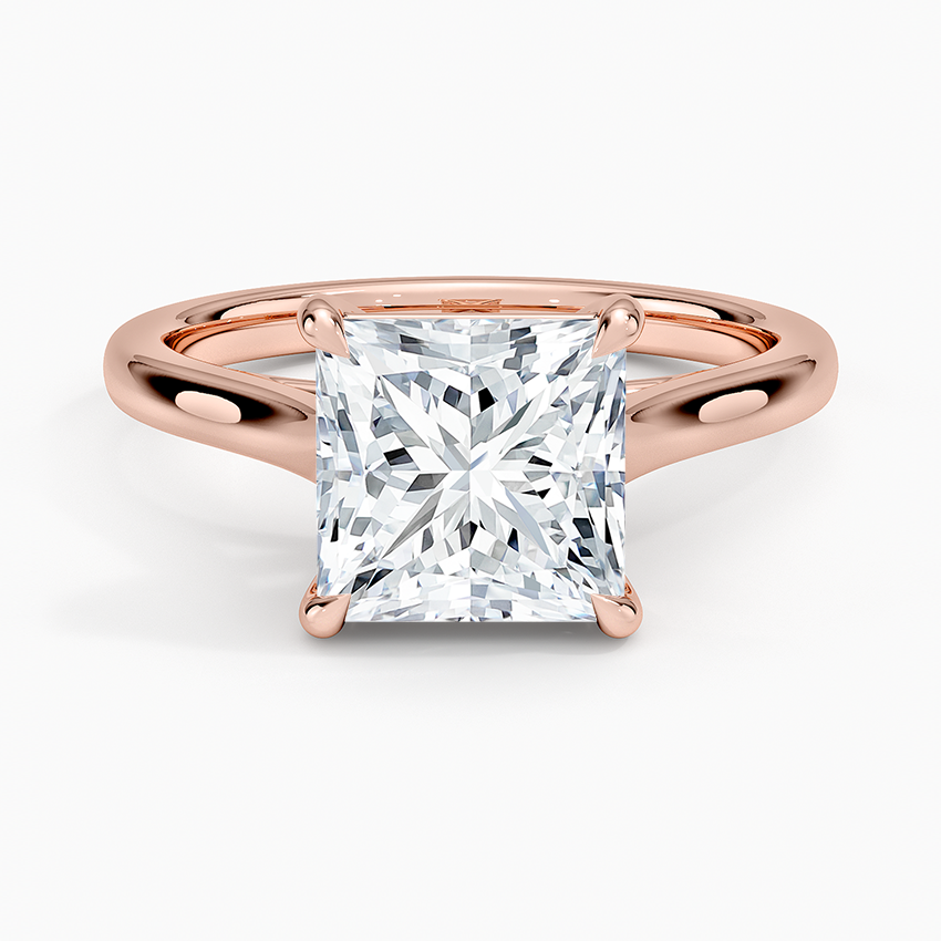 2mm Provence Solitaire Ring - Princess Cut Center Stone
