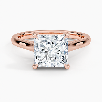 2mm Provence Solitaire Ring - Princess Cut Center Stone