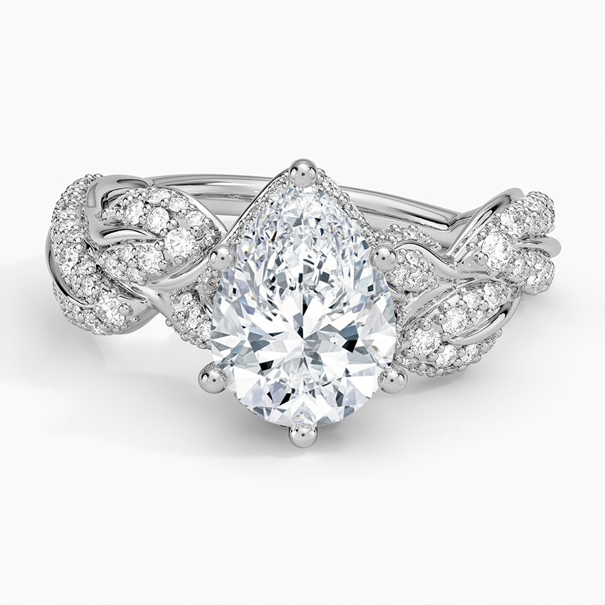 Olivia Diamond Ring (1 ct. tw.) - Pear Center Stone