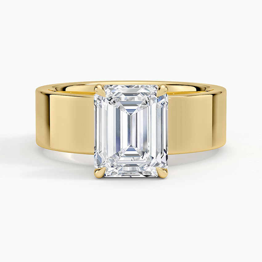Peyton 6mm Solitaire Ring - Emerald Cut Center Stone