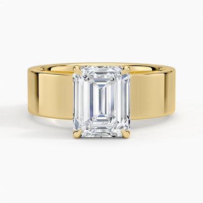 Peyton 6mm Solitaire Ring - Emerald Cut Center Stone