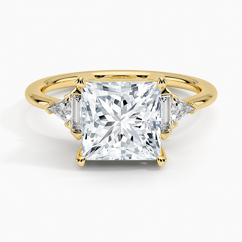 Edie Art Deco Diamond Ring (1/4 ct. tw.) - Princess Cut Center Stone