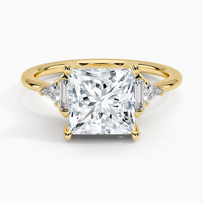 Edie Art Deco Diamond Ring (1/4 ct. tw.) - Princess Cut Center Stone