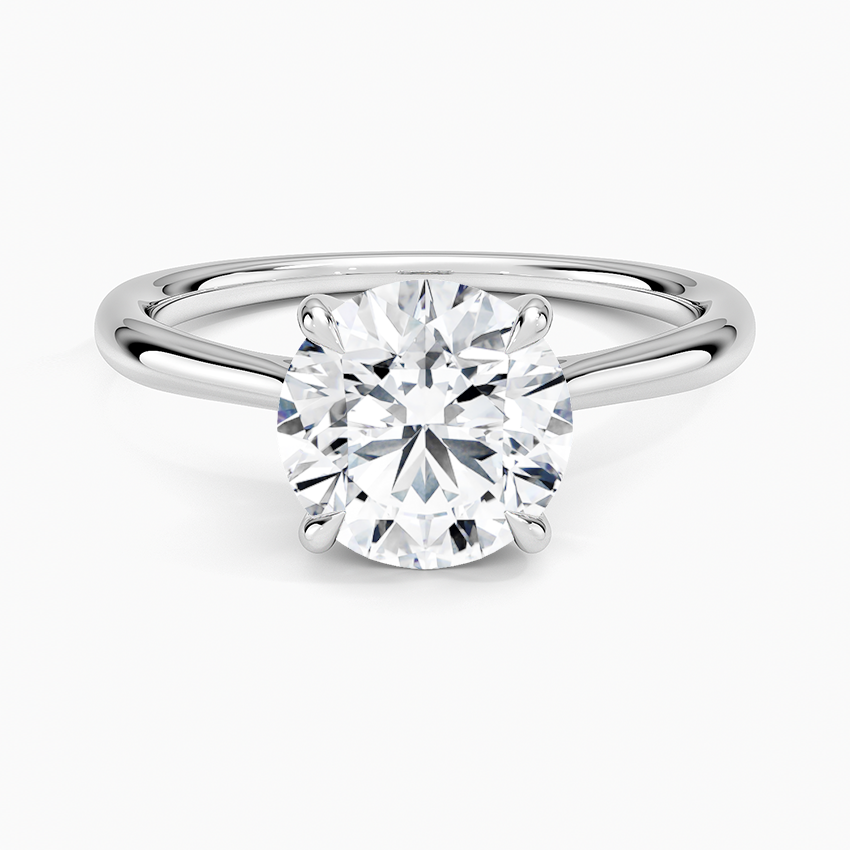 Freesia Cathedral Solitaire Ring - Round Center Stone