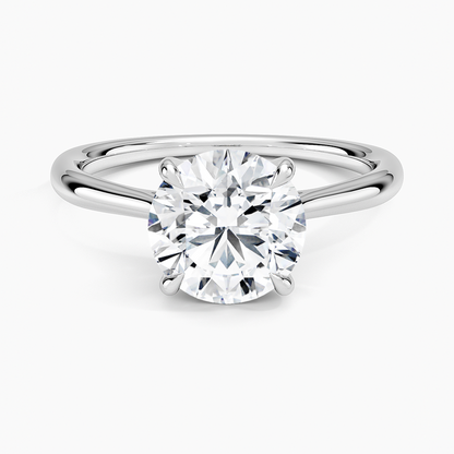 Freesia Cathedral Solitaire Ring - Round Center Stone