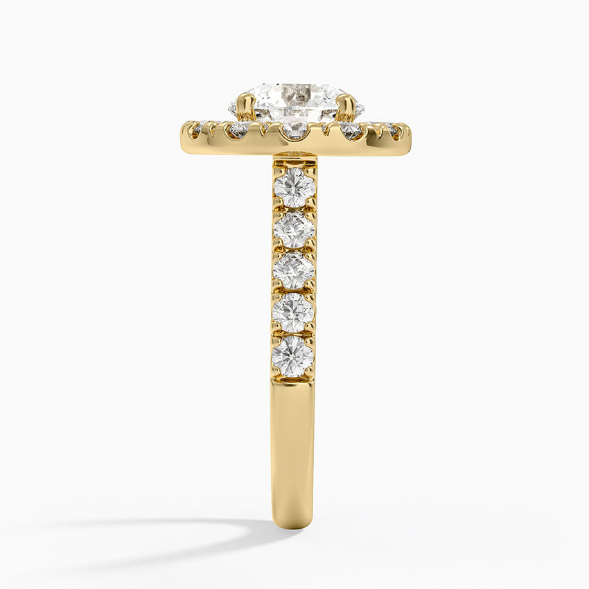 Adele Halo Diamond Ring - Round Center Stone