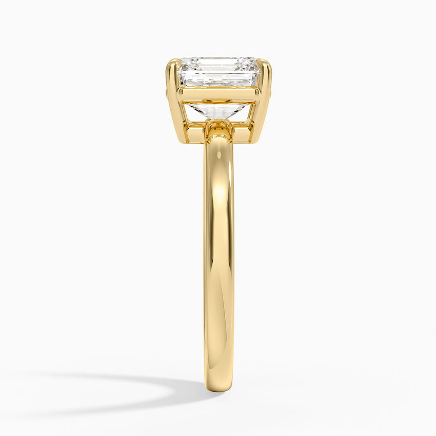 Dara Low-Profile Solitaire Ring - Asscher Cut Center Stone