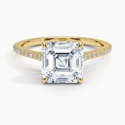 Luxe Dawn Diamond Ring - Asscher Cut Center Stone