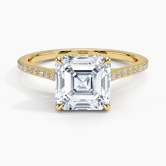 Luxe Dawn Diamond Ring - Asscher Cut Center Stone
