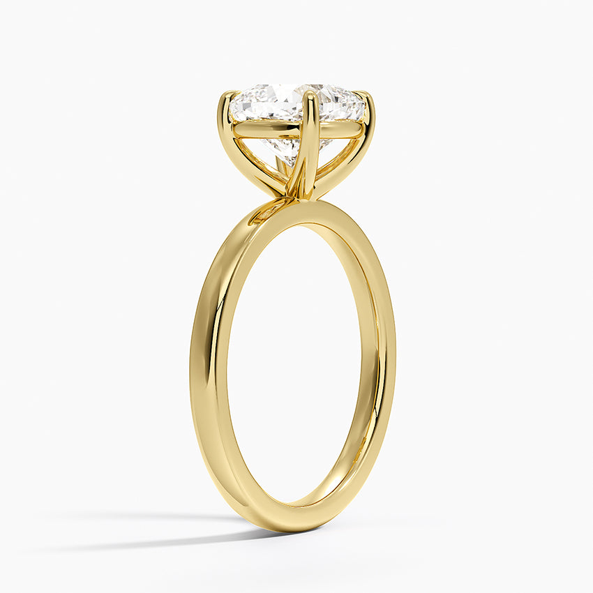 Fairmined Perfect Fit Solitaire 2mm Ring - Cushion Cut Center Stone