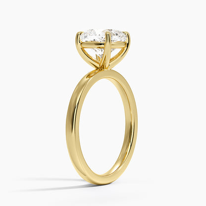 Fairmined Perfect Fit Solitaire 2mm Ring - Cushion Cut Center Stone