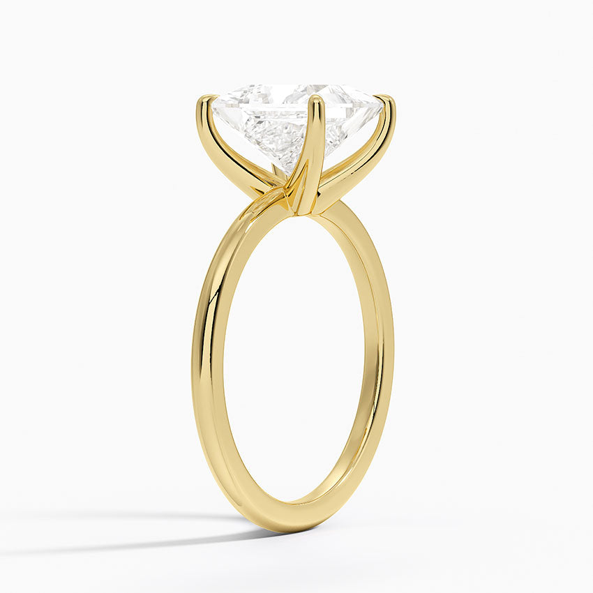 Fairmined 1.5mm Comfort Fit Ring - Princess Cut Center Stone