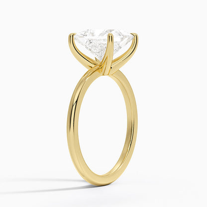 Fairmined 1.5mm Comfort Fit Ring - Princess Cut Center Stone