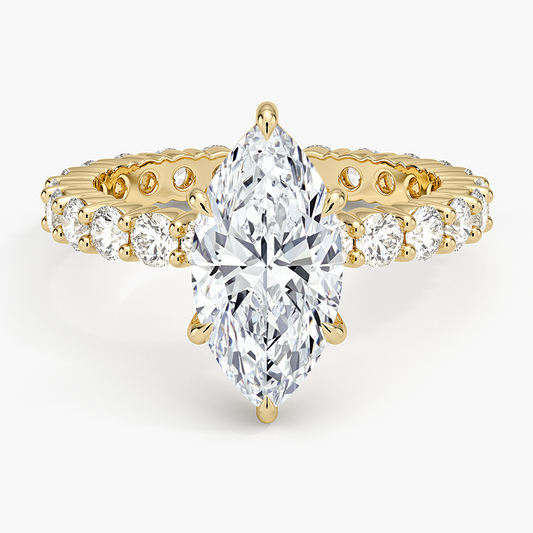 Perfect Fit Eternity Diamond Ring (1 1/3 ct. tw.) - Marquise Center Stone