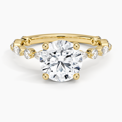 Versailles Three-Quarter Coverage Diamond Ring (1/2 ct. tw.) - Round Center Stone