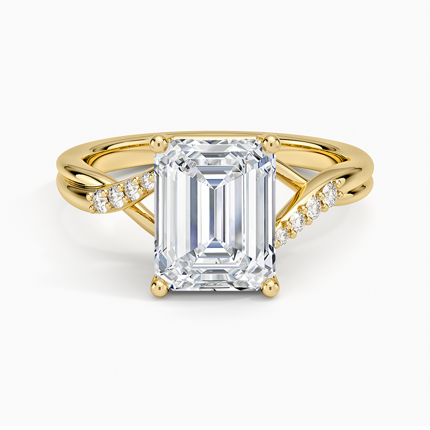 Chamise Diamond Ring (1/15 ct. tw.) - Emerald Cut Center Stone