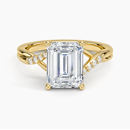 Chamise Diamond Ring (1/15 ct. tw.) - Emerald Cut Center Stone