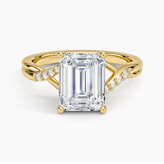 Chamise Diamond Ring (1/15 ct. tw.) - Emerald Cut Center Stone