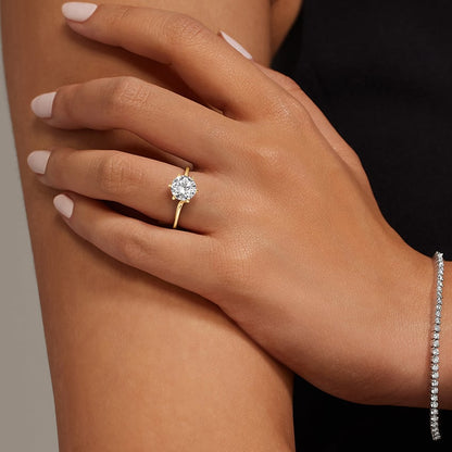 Delilah Twist Solitaire Ring - Marquise Cut Center Stone