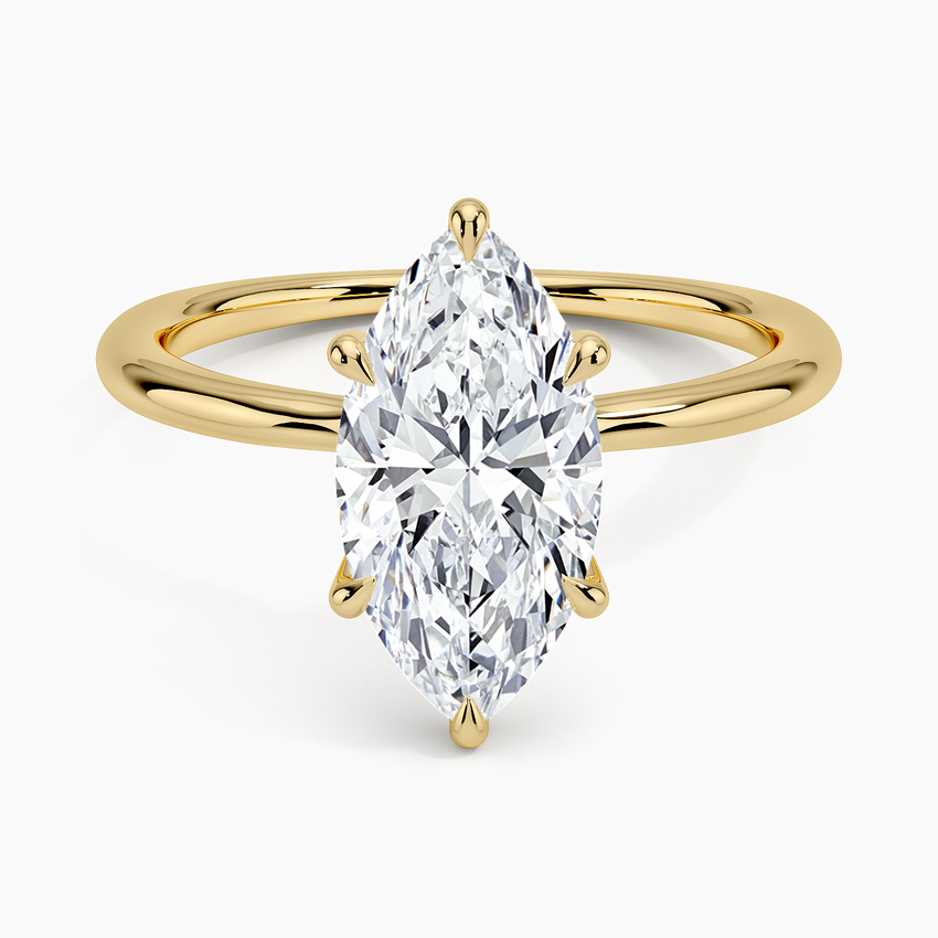 Freesia Six-Prong Solitaire Ring - Marquise Cut Center Stone