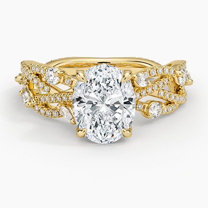 Grand Secret Garden Diamond Ring - Oval Center Stone
