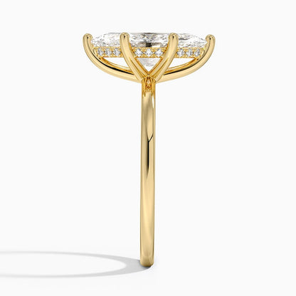 Sydney Perfect Fit Hidden Halo Diamond Ring - Marquise Cut Center Stone