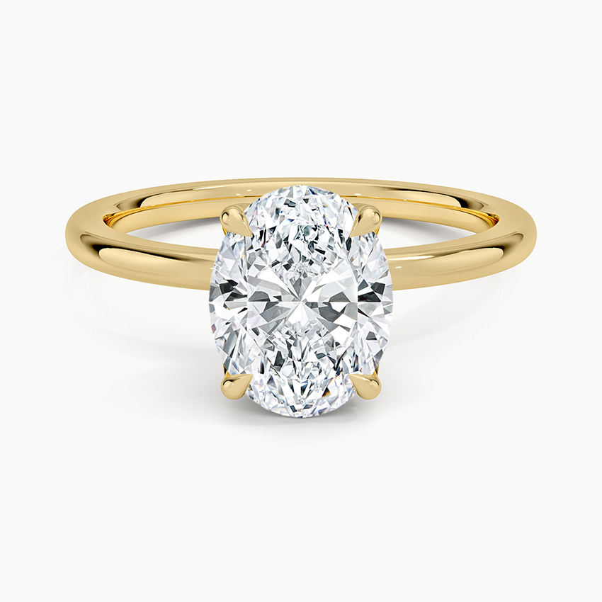 Petal 1.5mm Diamond Ring - Oval Center Stone