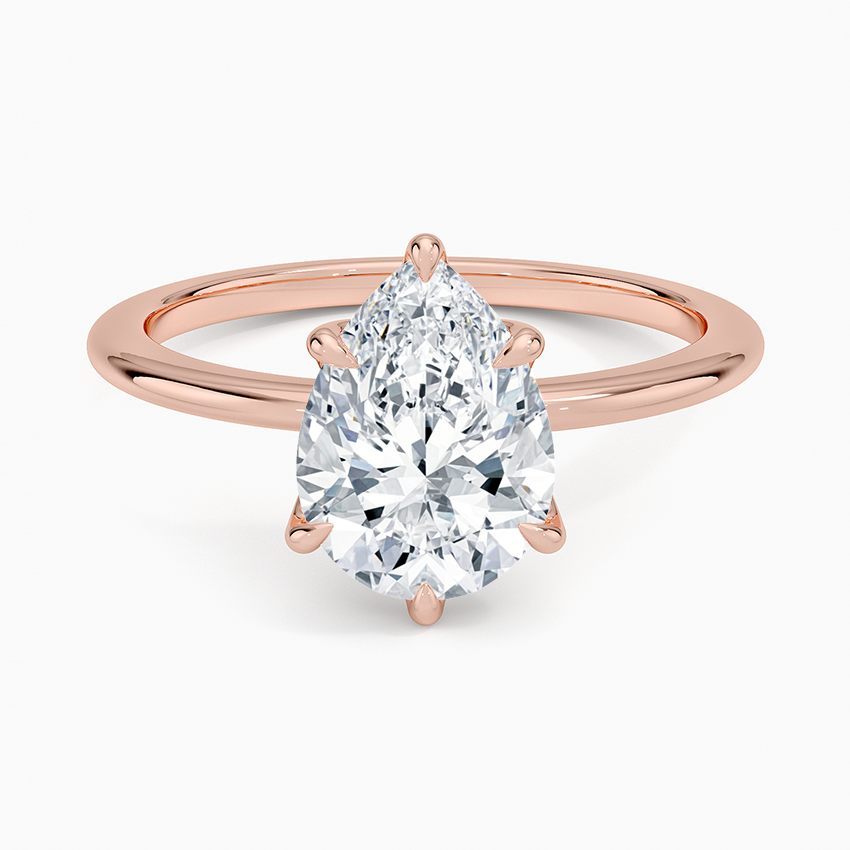 Petite Esme 1.5mm Ring - Pear Center Stone
