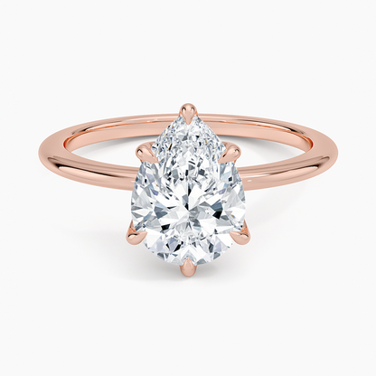 Petite Esme 1.5mm Ring - Pear Center Stone