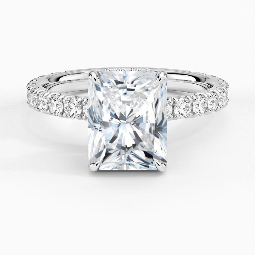 Grand Perfect Fit Three-Quarter Diamond Ring - Radiant Cut Center Stone