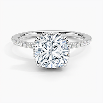 Gala Diamond Ring - Cushion Cut Center Stone