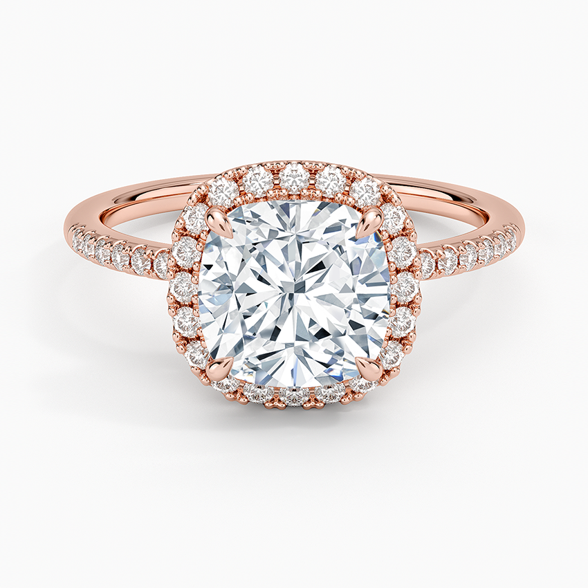 Cambria Halo Diamond Ring - Cushion Cut Center Stone
