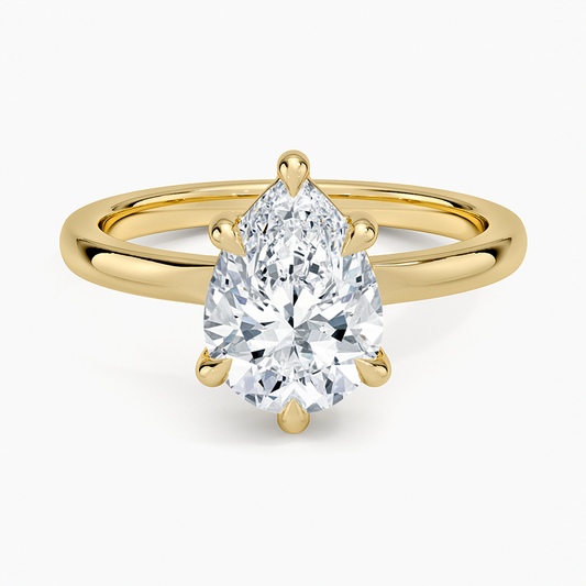 Alice Solitaire Ring - Pear Center Stone
