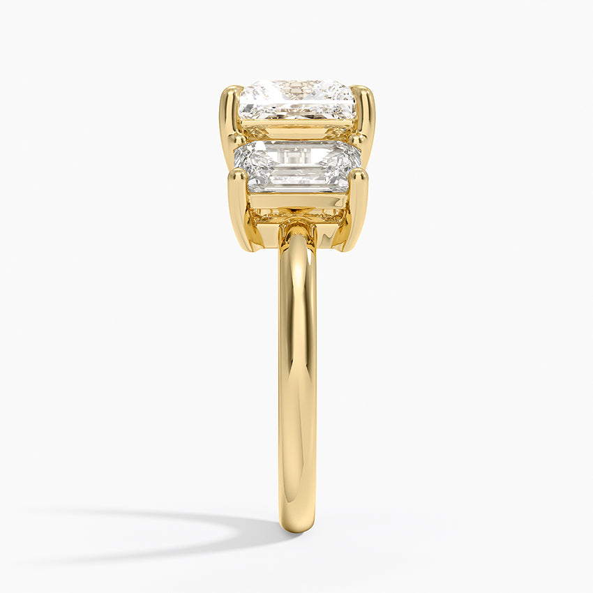Luxe Rhiannon Three Stone Diamond Ring (1 1/10 ct. tw.) - Princess Cut Center Stone