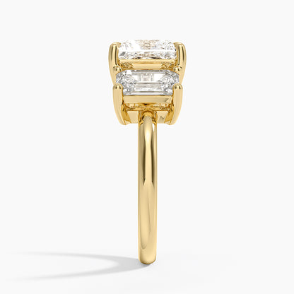 Luxe Rhiannon Three Stone Diamond Ring (1 1/10 ct. tw.) - Princess Cut Center Stone