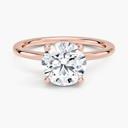 Perfect Fit 1.4mm Solitaire Ring - Round Center Stone